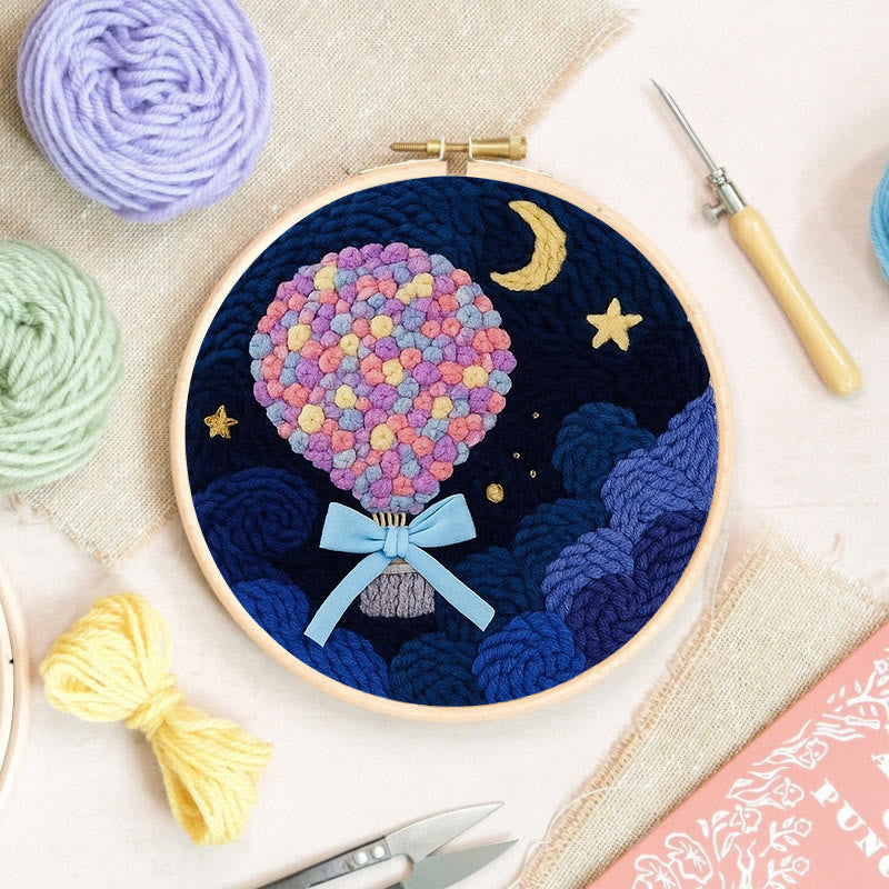 Fantasy Hot Air Balloon Punch Needle  Kit - Unique Needle Artwork | Nice For Crafters - image 7