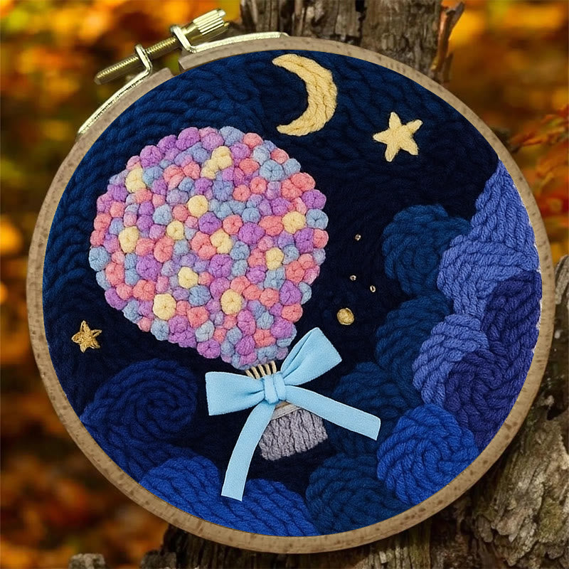 Fantasy Hot Air Balloon Punch Needle  Kit - Unique Needle Artwork | Nice For Crafters - image 4