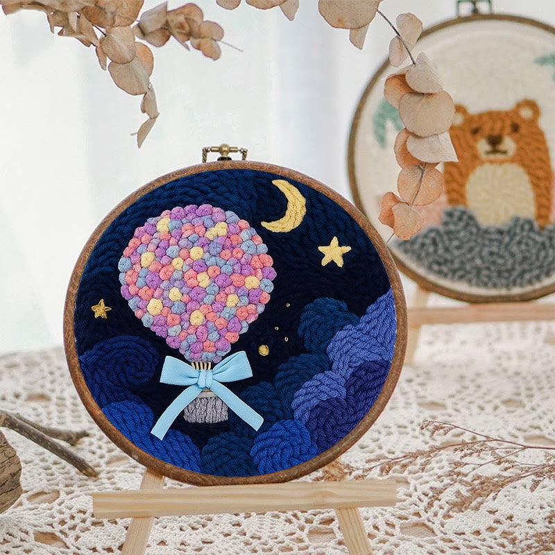 Fantasy Hot Air Balloon Punch Needle  Kit - Unique Needle Artwork | Nice For Crafters - image 6