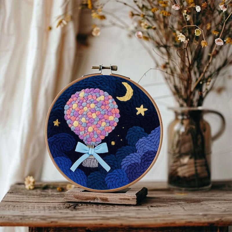 Fantasy Hot Air Balloon Punch Needle  Kit - Unique Needle Artwork | Nice For Crafters - image 8