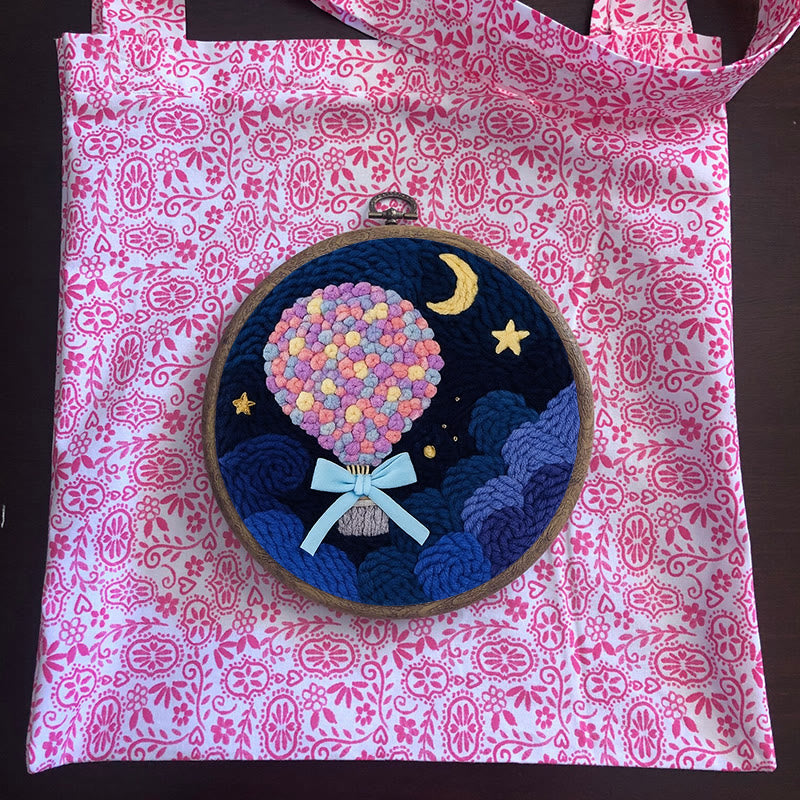 Fantasy Hot Air Balloon Punch Needle  Kit - Unique Needle Artwork | Nice For Crafters - image 9