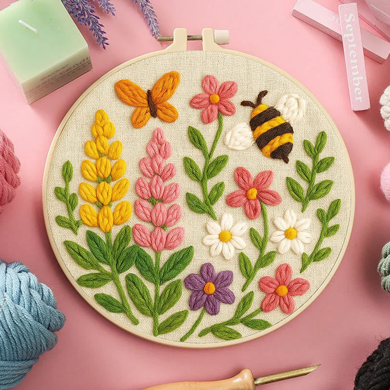 Wildflowers Punch Needle  Kit - Handmade Craft For Flower Lovers | Nice Room Decoration - image 2