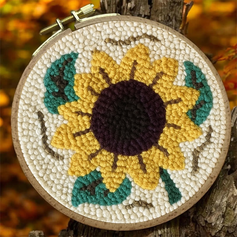  Sunflower Punch Needle  Kit - Flower Wall Hanging Art | Diy Needle Craft - image 2
