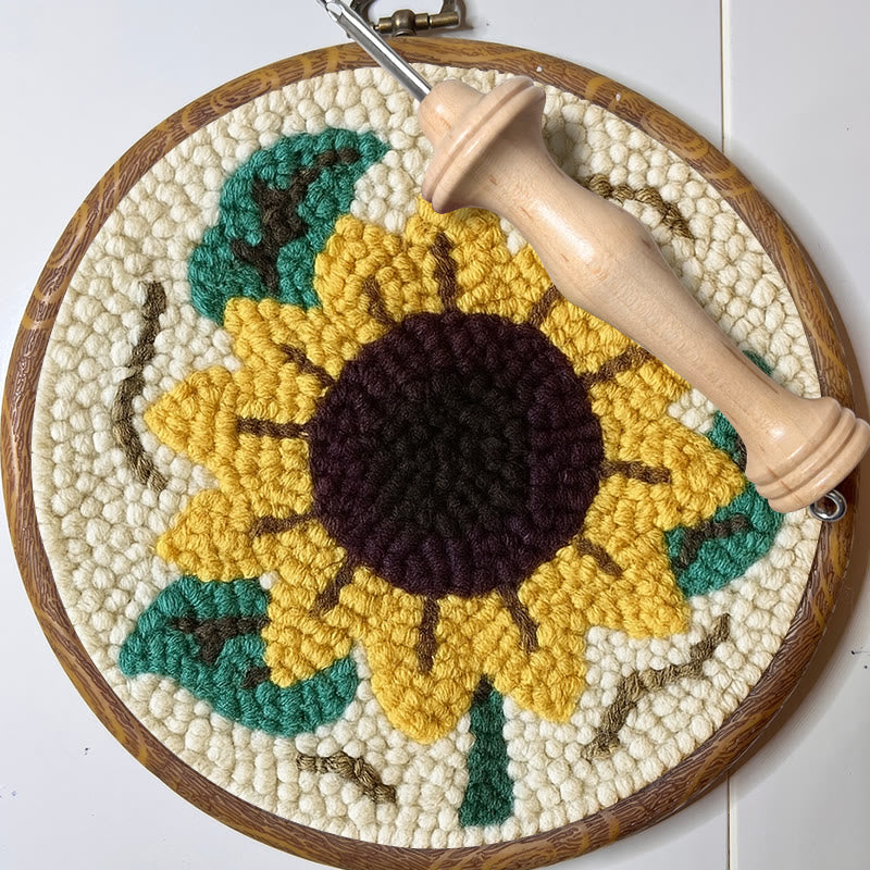  Sunflower Punch Needle  Kit - Flower Wall Hanging Art | Diy Needle Craft - image 8