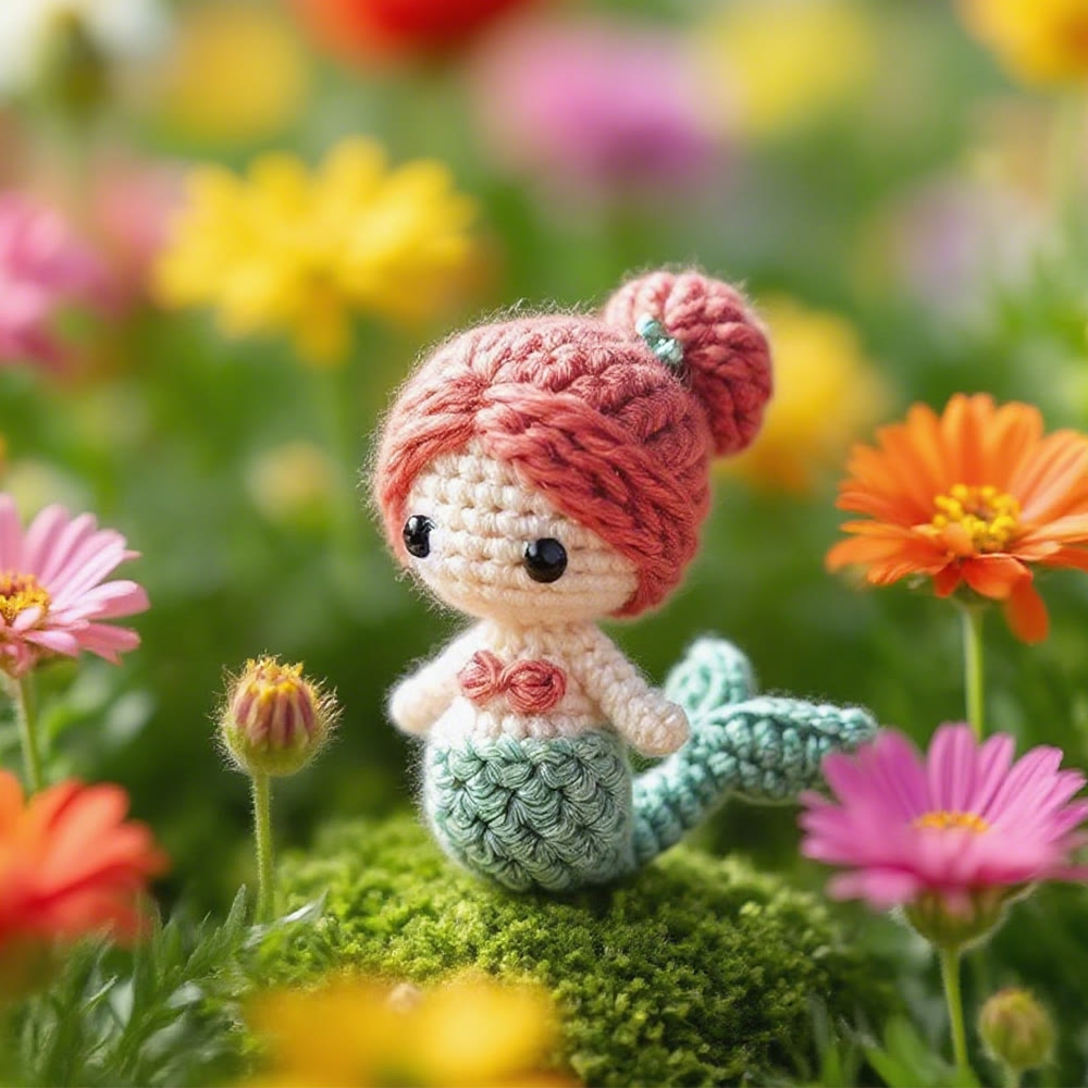 Diy Handmade Mermaid Crochet  Kit - Nice Gifts For Her | Perfect For Bag Pendant - Diy Handmade Mermaid Crochet  Kit - image 0