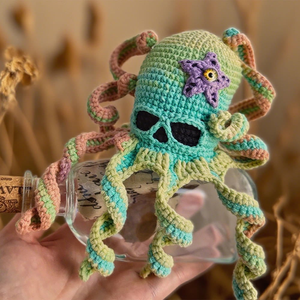Diy Handmade Creepy Octopus Crochet Kit - Halloween Decorations | Creative Home Decoration - Green - image 1