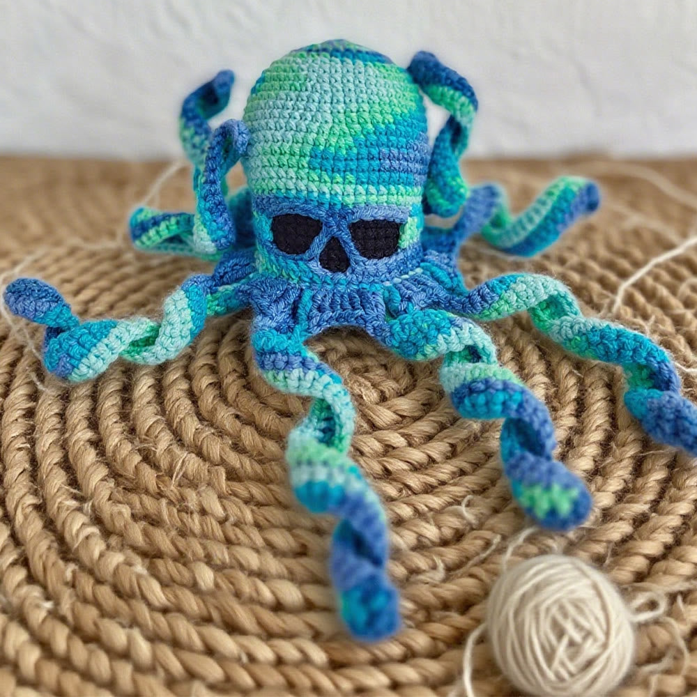 Diy Handmade Creepy Octopus Crochet Kit - Halloween Decorations | Creative Home Decoration - Blue - image 2