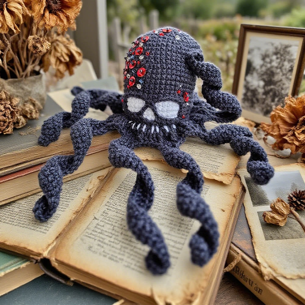 Diy Handmade Creepy Octopus Crochet Kit - Halloween Decorations | Creative Home Decoration - Black - image 4