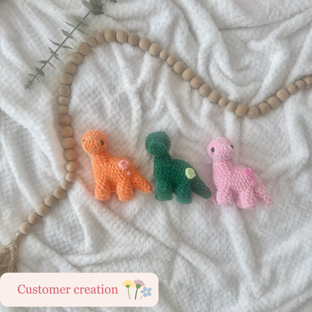 Diy Handmade Colorful Dinosaur Series Crochet Kit - Adorable Needle Craft | Fashion Accessories - image 3