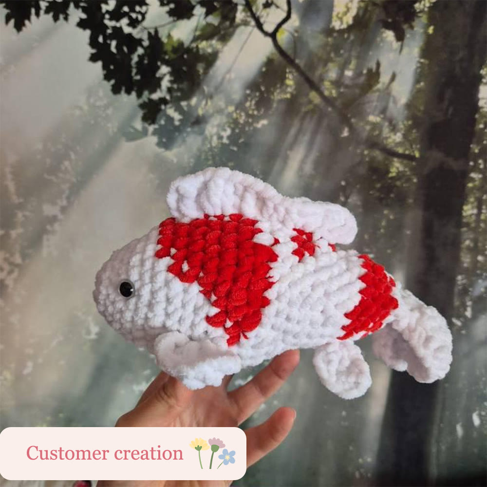 Diy Handmade Koi Fish Crochet Kit - Easy Needle Work | Unique Decoration Gifts  - image 7
