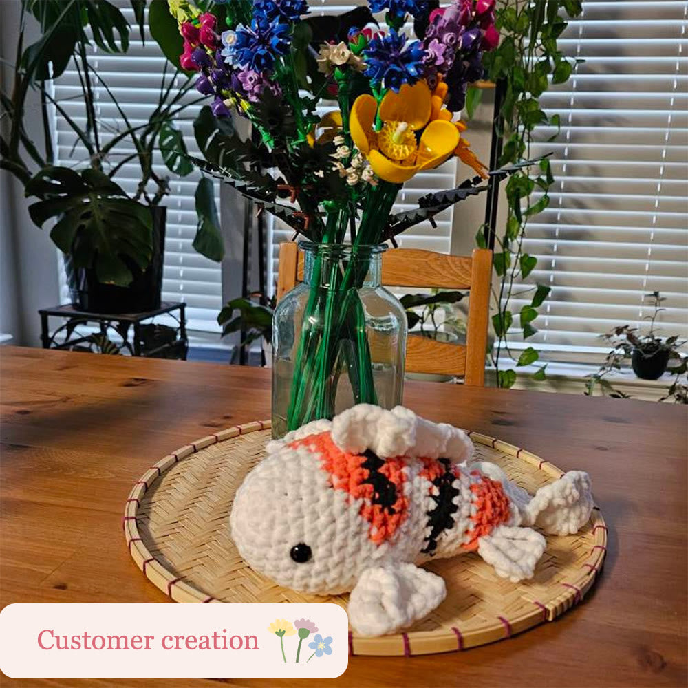 Diy Handmade Koi Fish Crochet Kit - Easy Needle Work | Unique Decoration Gifts  - image 8