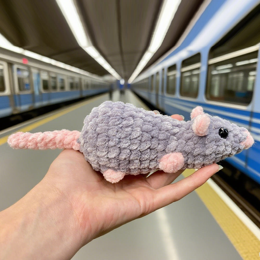 Diy Handmade Adorable Rat Crochet Kit - Plush Animal Craft | Nice Needlework Gifts - image 1