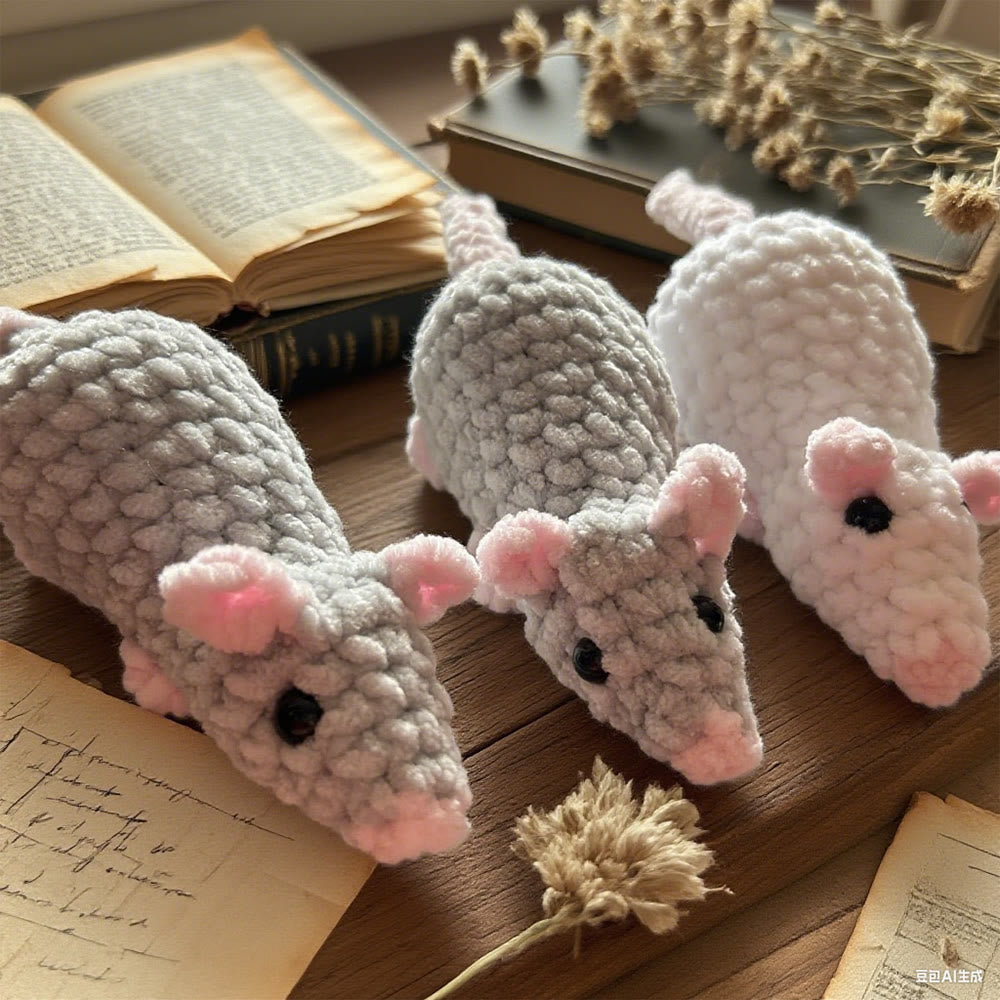 Diy Handmade Adorable Rat Crochet Kit - Plush Animal Craft | Nice Needlework Gifts - image 4