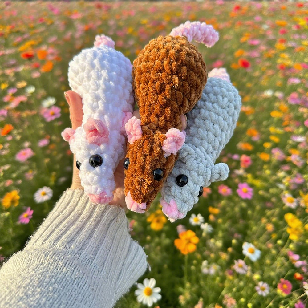 Diy Handmade Adorable Rat Crochet Kit - Plush Animal Craft | Nice Needlework Gifts - image 8