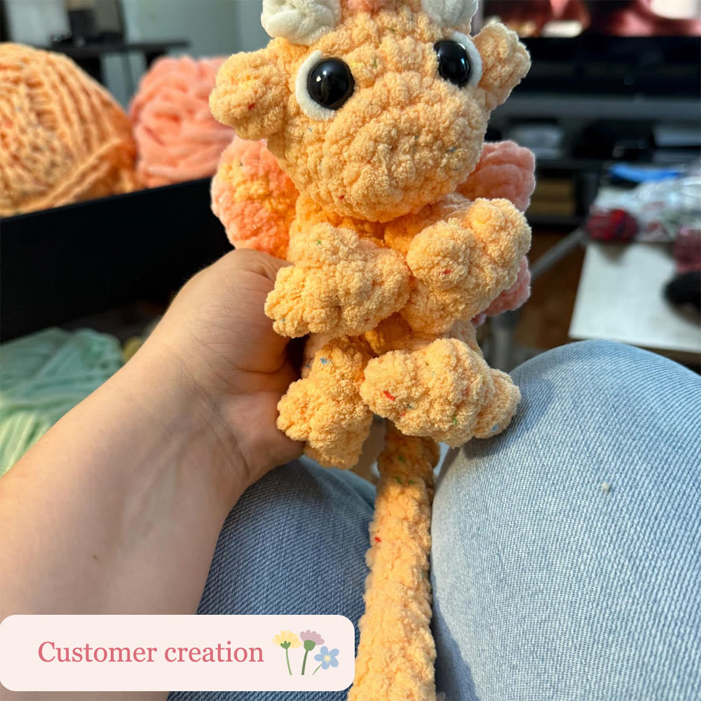 Diy Handmade Colourful Baby Dragon Crochet Kit - Plush Needlecraft For Kids | Nice Birthday Gifts  - image 7