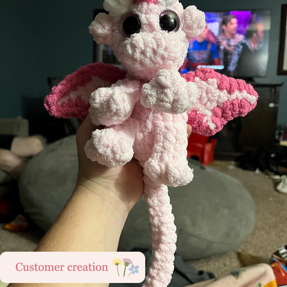 Diy Handmade Colourful Baby Dragon Crochet Kit - Plush Needlecraft For Kids | Nice Birthday Gifts  - image 6