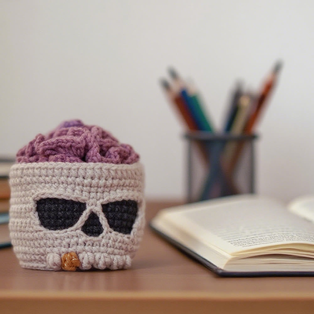 Diy Handmade Skull Coaster Crochet Kit - Easy Needle Work | Creative Home Decoration  - image 6