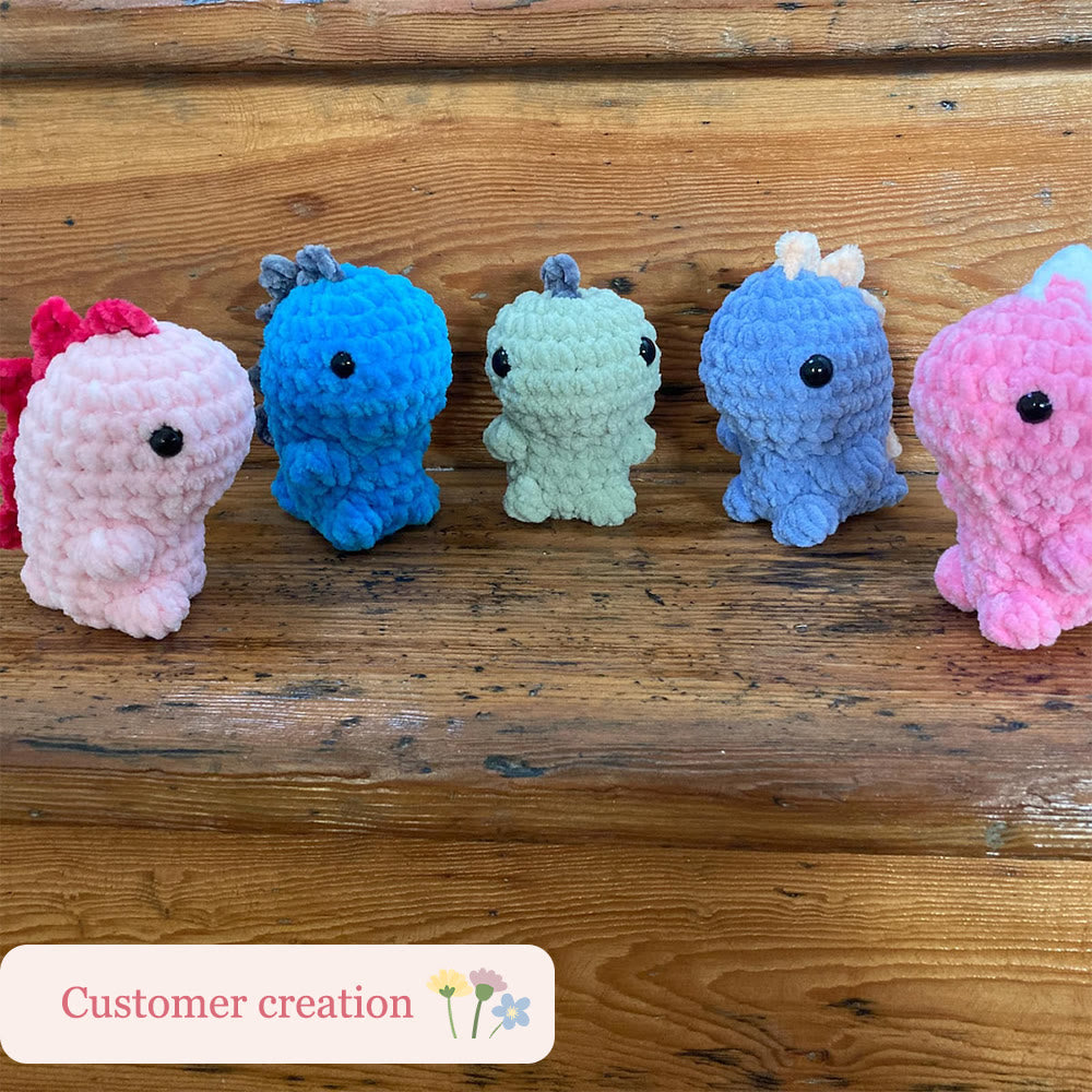 Diy Handmade Mini Dinosaur Series Crochet Kit - Stylish Bag Pendant | Nice Keychain Handicraft - image 7