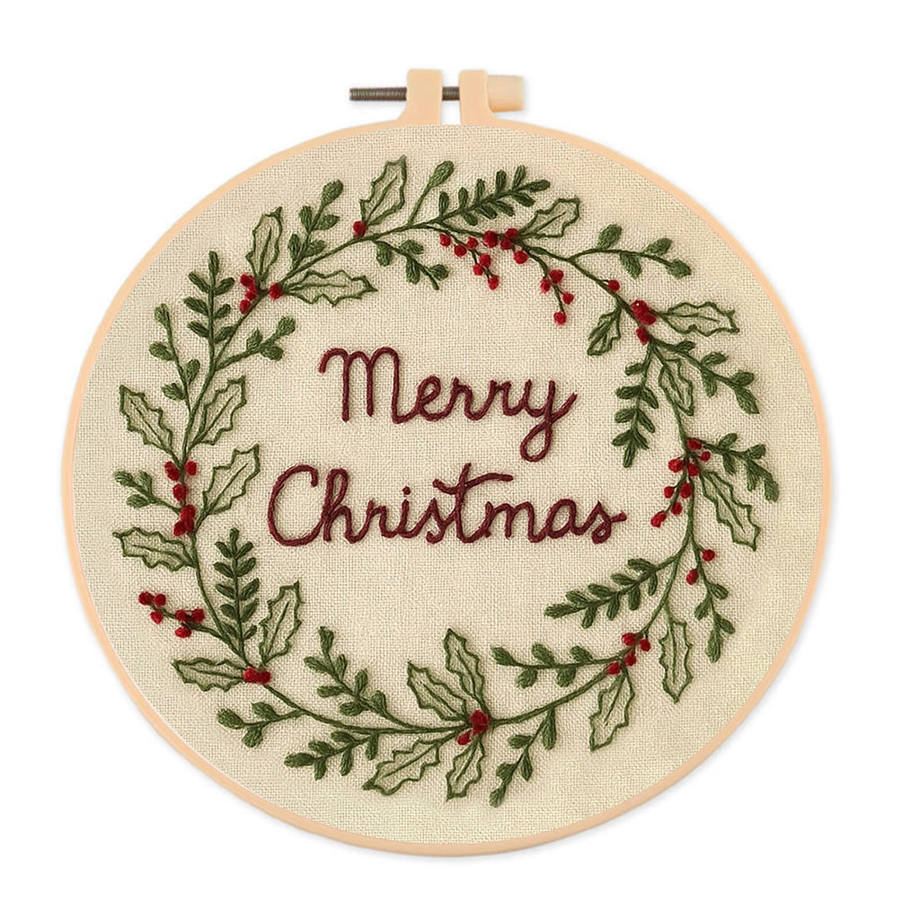 Rubbyoo Embroidery Kit - Merry Christmas | Perfect Christmas Handmade Decor  - 20*20cm - image 0