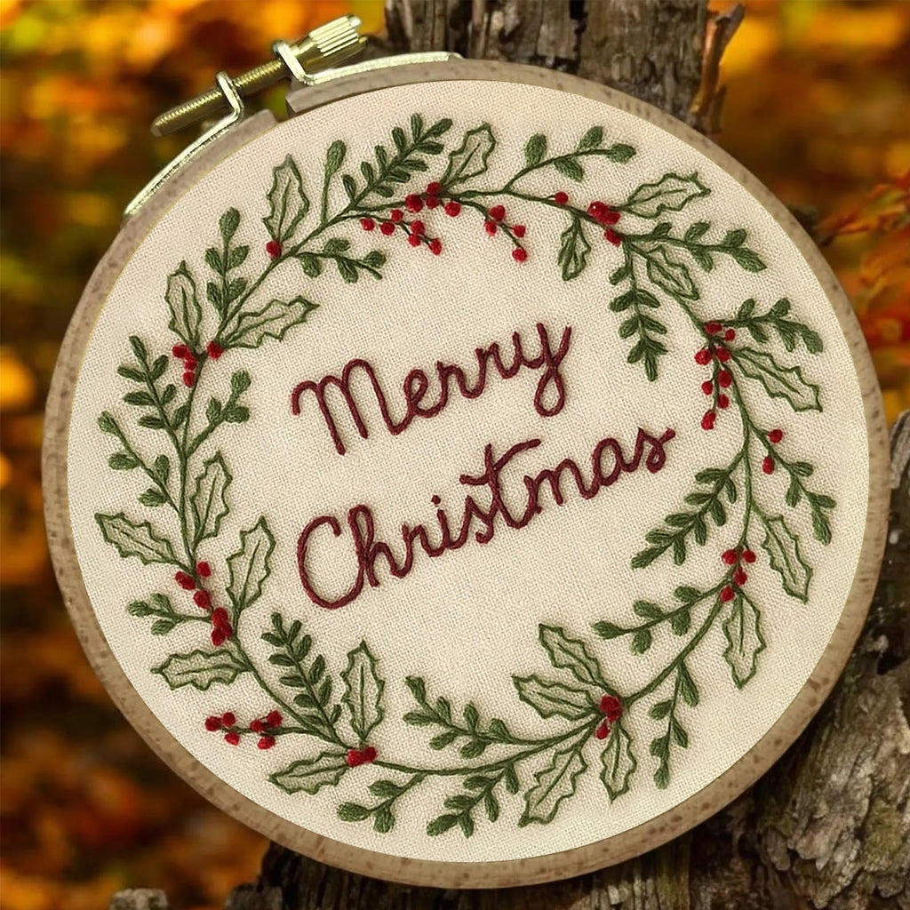 Rubbyoo Embroidery Kit - Merry Christmas | Perfect Christmas Handmade Decor  - image 2