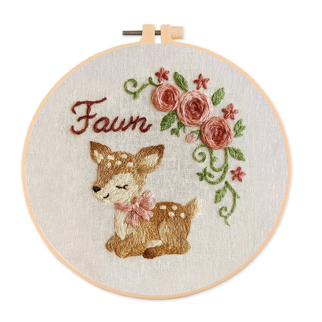 Rubbyoo Embroidery Kit - Christmas Elk | Diy Christmas Craft  - 20*20cm - image 0