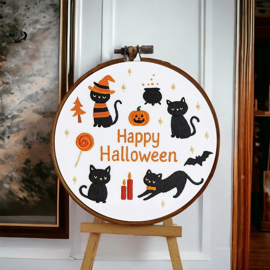 Rubbyoo Embroidery Kit - Happy Halloween | Diy Halloween Wall Hanging - image 7