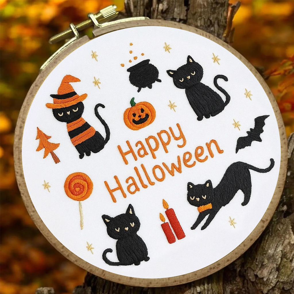 Rubbyoo Embroidery Kit - Happy Halloween | Diy Halloween Wall Hanging - image 4
