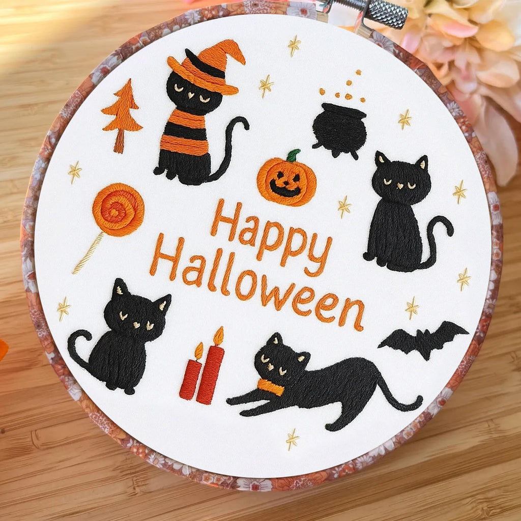 Rubbyoo Embroidery Kit - Happy Halloween | Diy Halloween Wall Hanging - image 5