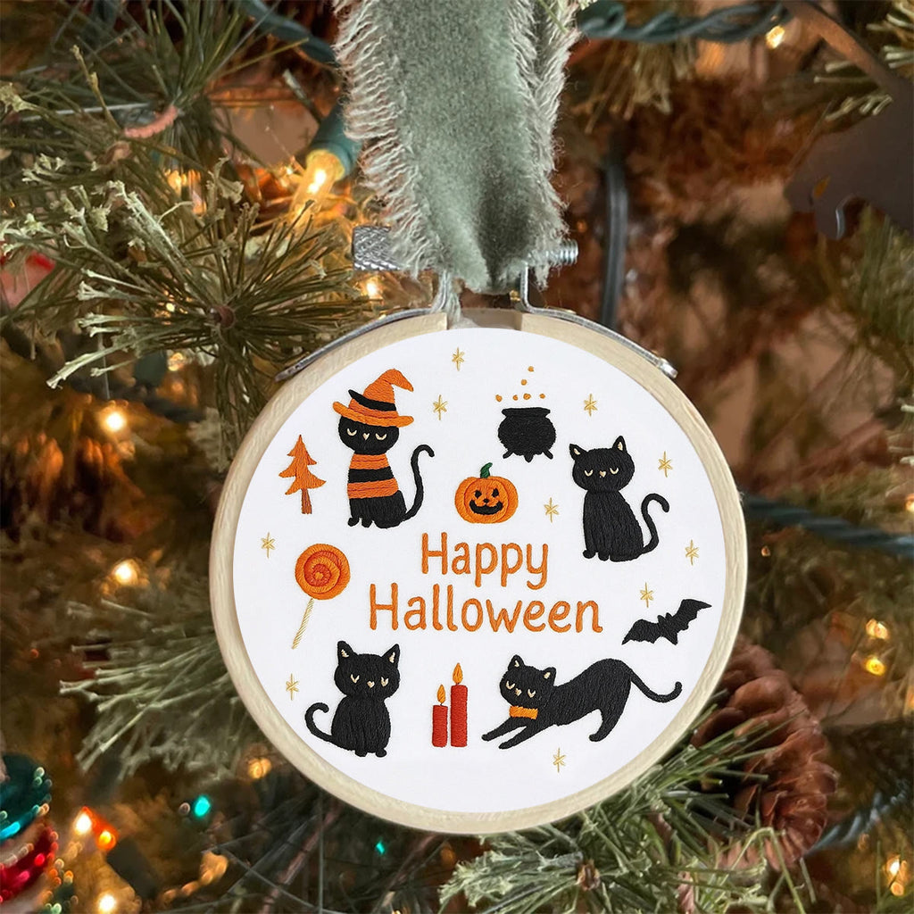 Rubbyoo Embroidery Kit - Happy Halloween | Diy Halloween Wall Hanging - image 6