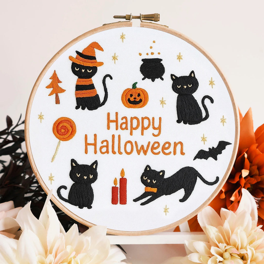Rubbyoo Embroidery Kit - Happy Halloween | Diy Halloween Wall Hanging - image 3