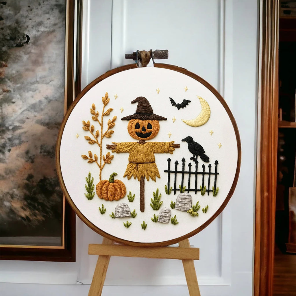 Rubbyoo Embroidery Kit - Halloween Pumpkin Scarecrow | Diy Halloween Ornaments  - image 5