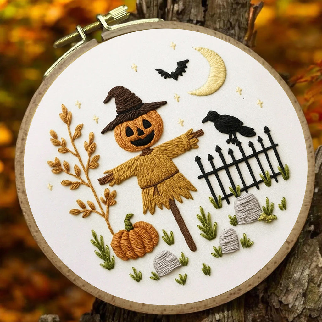 Rubbyoo Embroidery Kit - Halloween Pumpkin Scarecrow | Diy Halloween Ornaments  - image 3