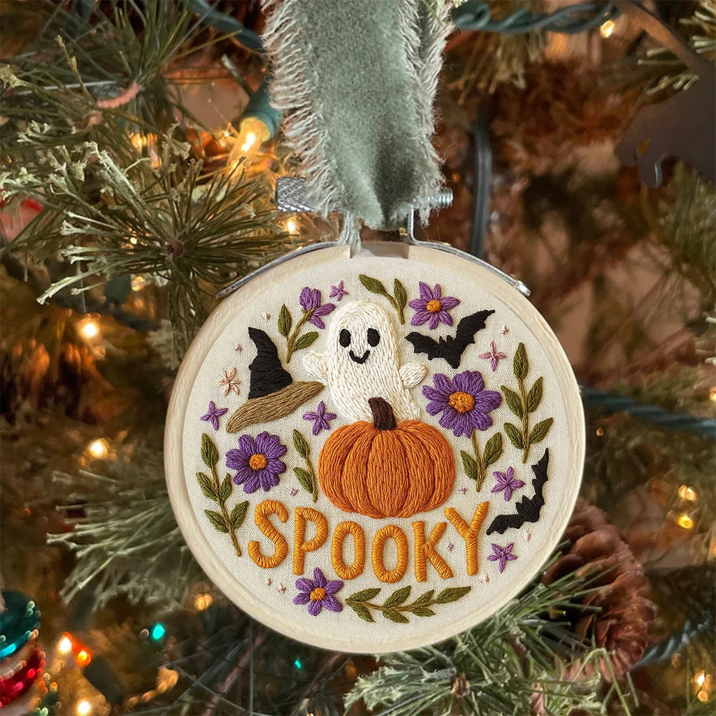 Rubbyoo Embroidery Kit - Spooky Pumpkin |  Halloween Vibes Decor |  Perfect For Wall Hanging - image 7