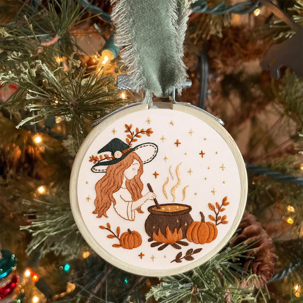 Rubbyoo Embroidery Kit - Halloween Witch Cauldron | Halloween Handmade Artwork  - image 6