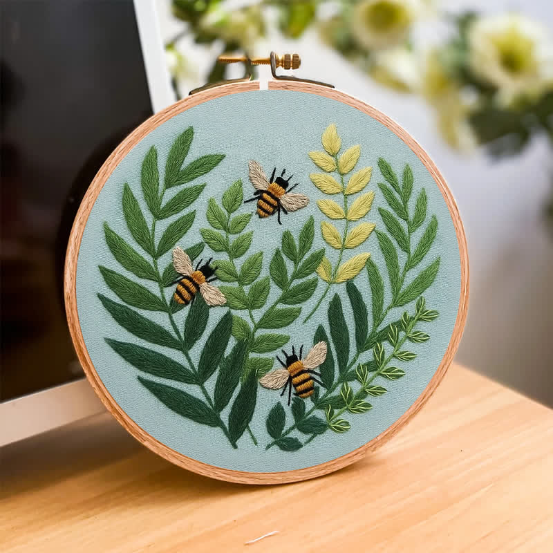 Rubbyoo Embroidery Kit - Bee Pattern | Gift For Her - Relaxation Gift - Handmade Gift - image 5