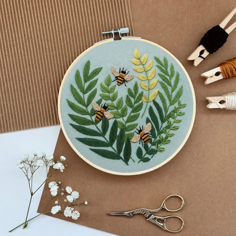 Rubbyoo Embroidery Kit - Bee Pattern | Gift For Her - Relaxation Gift - Handmade Gift - image 7