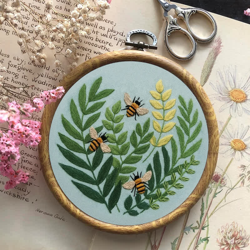 Rubbyoo Embroidery Kit - Bee Pattern | Gift For Her - Relaxation Gift - Handmade Gift - image 8