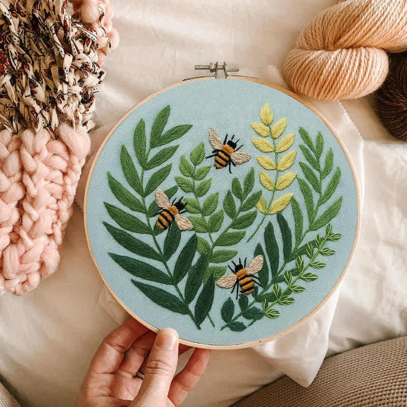 Rubbyoo Embroidery Kit - Bee Pattern | Gift For Her - Relaxation Gift - Handmade Gift - image 9