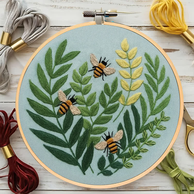 Rubbyoo Embroidery Kit - Bee Pattern | Gift For Her - Relaxation Gift - Handmade Gift - image 6