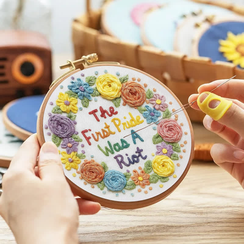 Rubbyoo Embroidery Kit - "The First Pride Was A Riot"| Queer Gay Lesbian Bisexual Trans GenderQueer Art - image 8