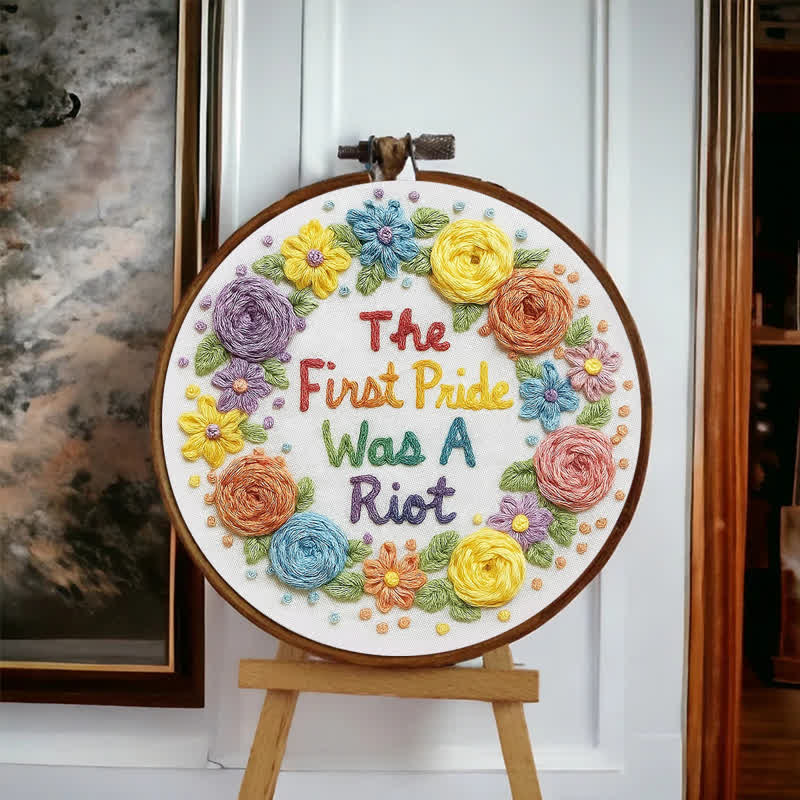 Rubbyoo Embroidery Kit - "The First Pride Was A Riot"| Queer Gay Lesbian Bisexual Trans GenderQueer Art - image 4