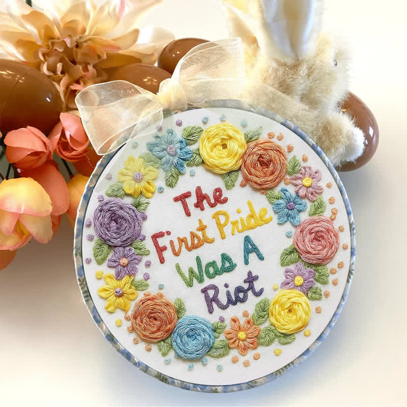 Rubbyoo Embroidery Kit - "The First Pride Was A Riot"| Queer Gay Lesbian Bisexual Trans GenderQueer Art - image 3