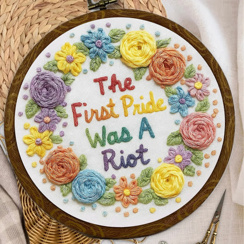 Rubbyoo Embroidery Kit - "The First Pride Was A Riot"| Queer Gay Lesbian Bisexual Trans GenderQueer Art - image 6