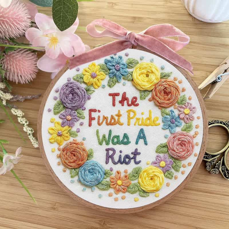 Rubbyoo Embroidery Kit - "The First Pride Was A Riot"| Queer Gay Lesbian Bisexual Trans GenderQueer Art - image 7