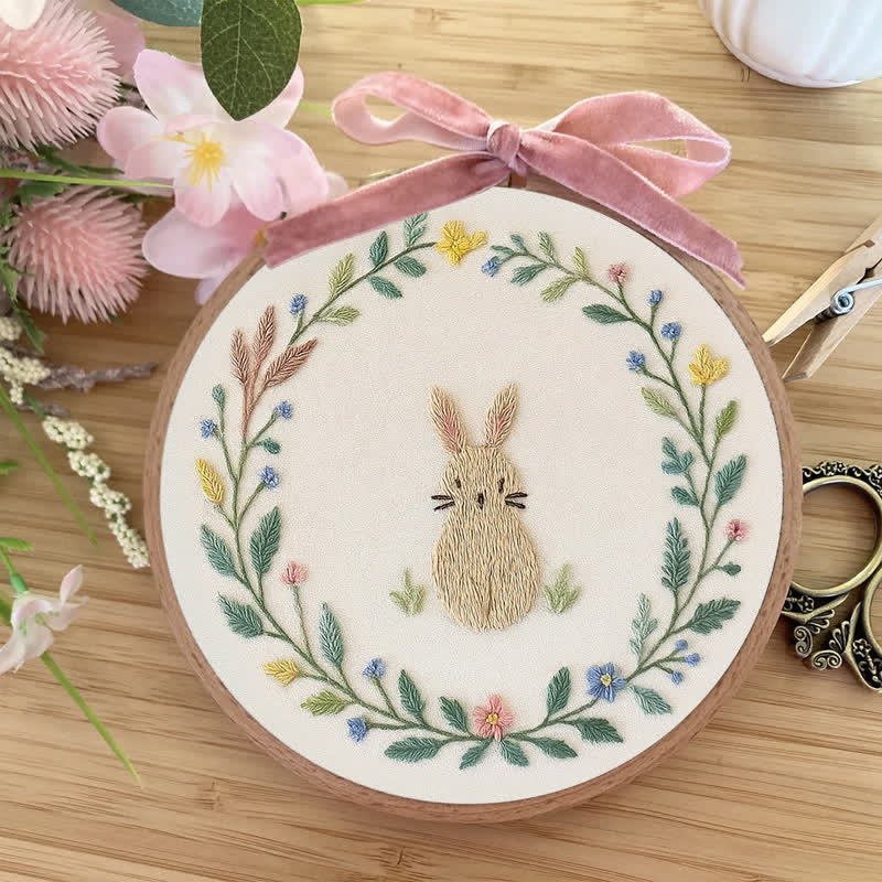 Rubbyoo Embroidery Kit - Botanical Bunny | Baby Gift | Spring Design - image 5