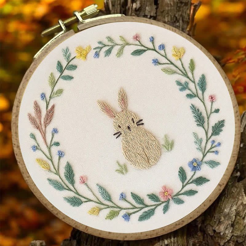 Rubbyoo Embroidery Kit - Botanical Bunny | Baby Gift | Spring Design - image 4