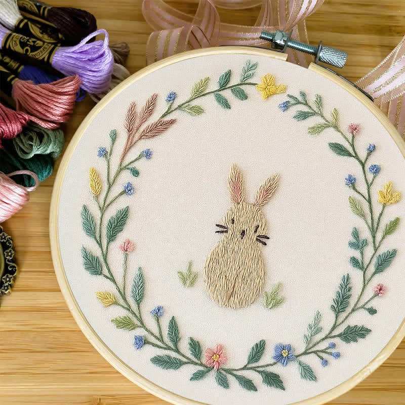 Rubbyoo Embroidery Kit - Botanical Bunny | Baby Gift | Spring Design - image 6