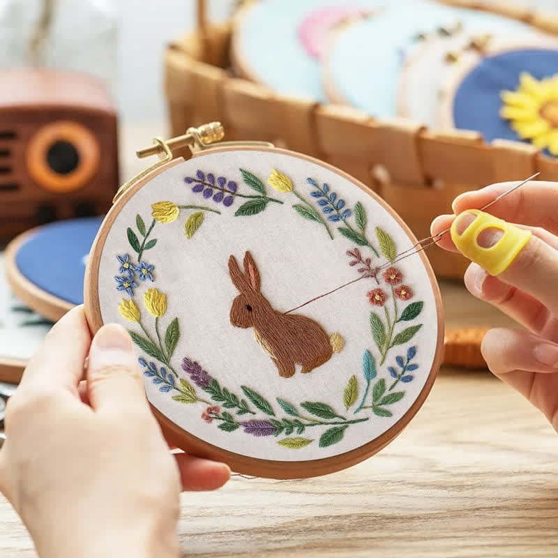 Rubbyoo Embroidery Kit - Botanical Bunny | Baby Gift | Spring Design - image 5
