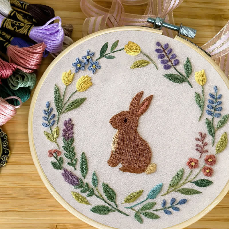 Rubbyoo Embroidery Kit - Botanical Bunny | Baby Gift | Spring Design - image 7
