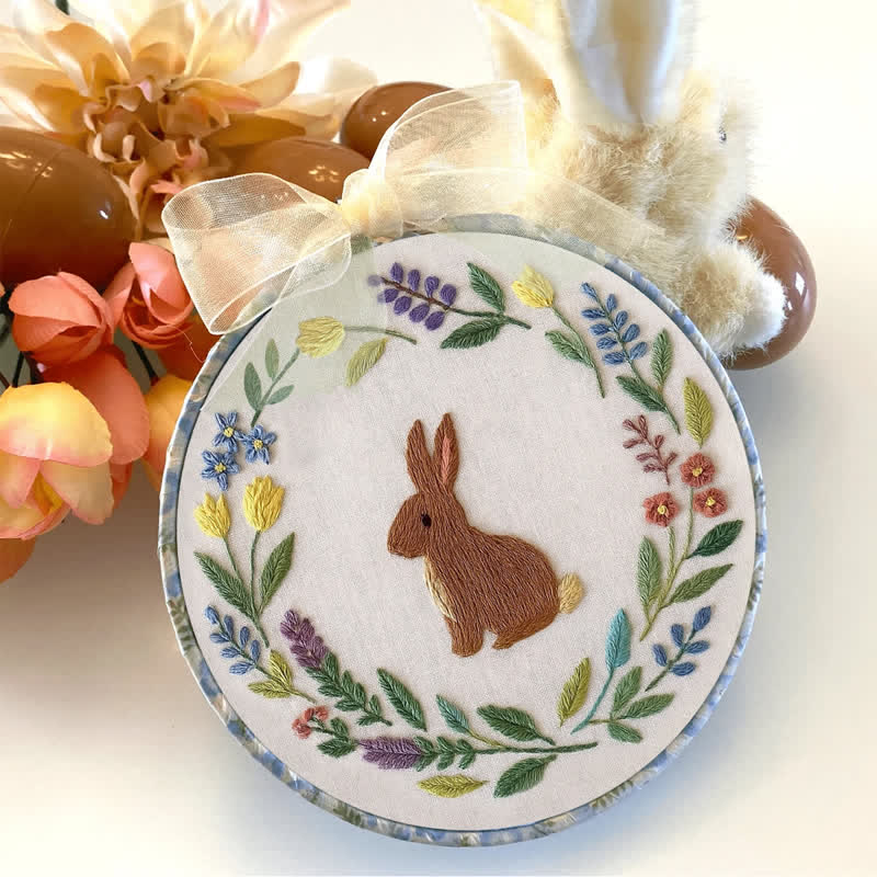 Rubbyoo Embroidery Kit - Botanical Bunny | Baby Gift | Spring Design - image 2